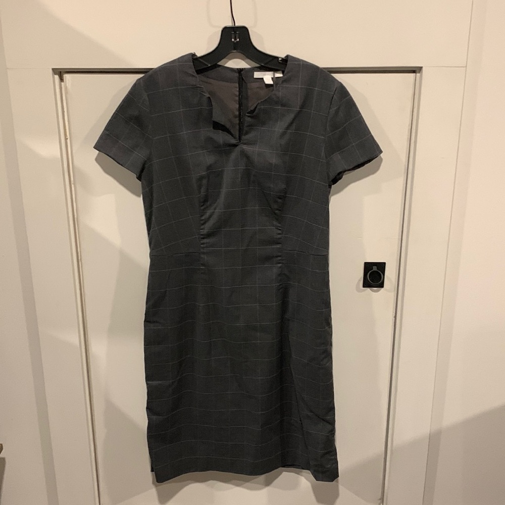 Boss dress - grey with white large checks